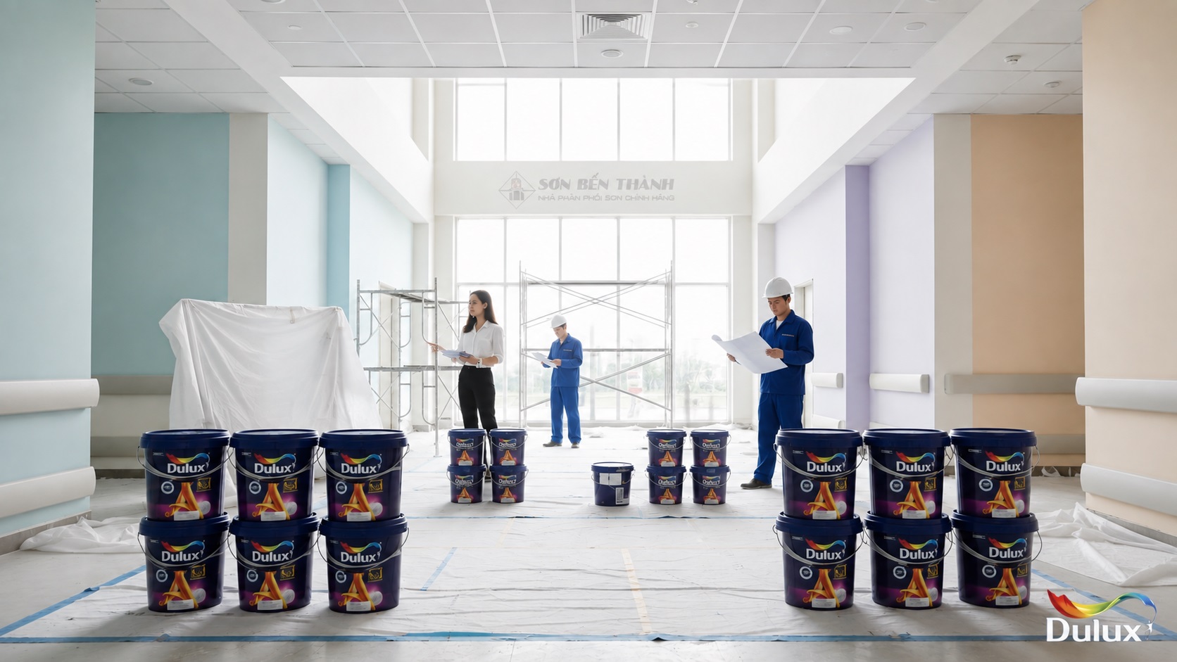 Thi công sơn Dulux Ambiance 5in1 Thi công sơn Dulux Ambiance 5in1