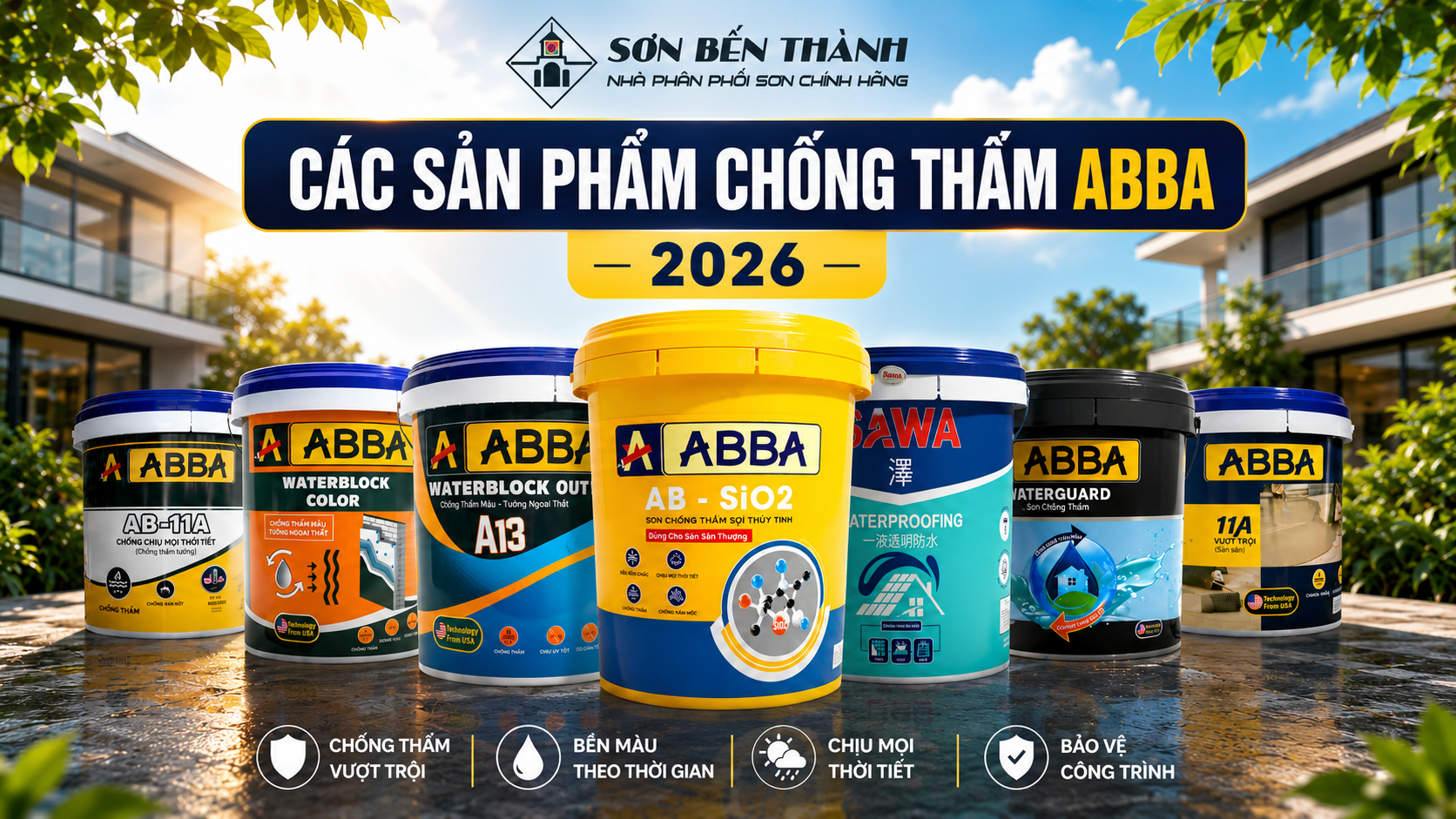 Các sản phẩm chống thấm Abba 2026